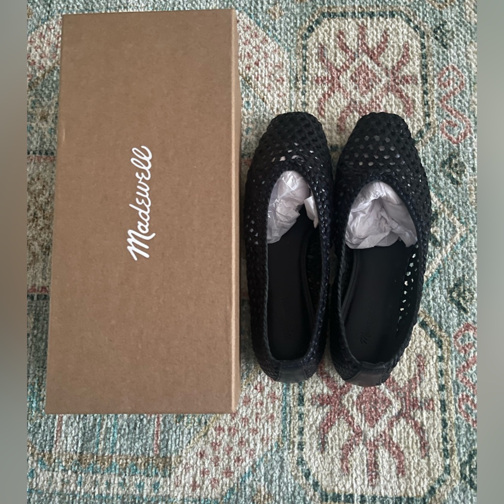 Madewell The Millie Ballet Flat - Black Perforated Flats